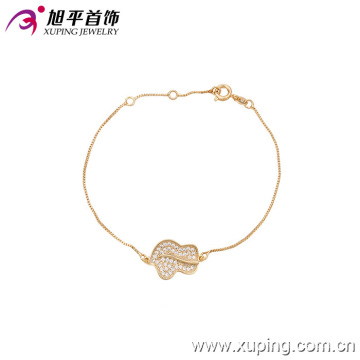 73718 Xuping new trendy ladies 18k gold yellow gold bracelet with Environmental Copper Alloy